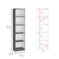 thumbnail image 5 of Miekor Furniture 2 Piece Bookcase Living Room Set, Storage Cabinet, 42" Wide and 9 Shelves Matt Gray / White 74865, 5 of 6