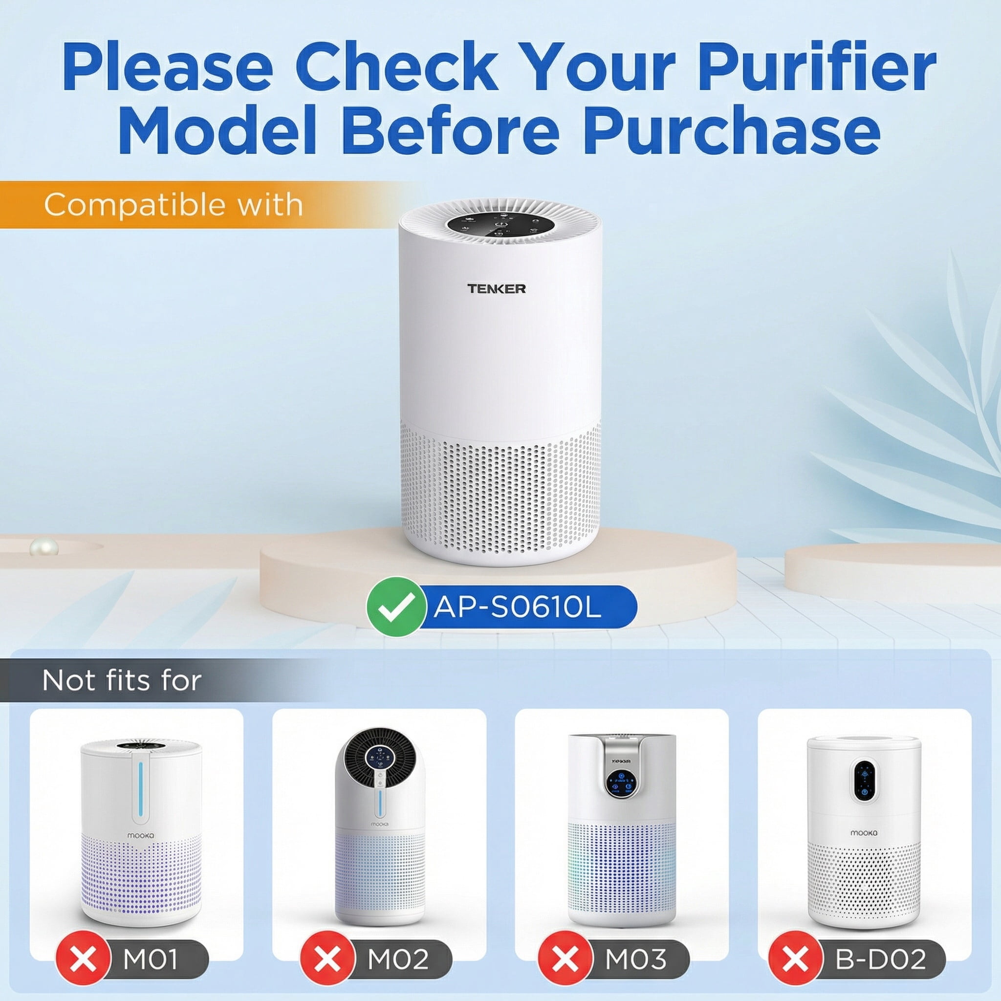 AP-S0610L 3-in-1 True HEPA Filter with Activated Carbon – High-Efficiency Air Purifier Filter for Allergies, Smoke, Odor, Dander, Pollen