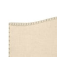 thumbnail image 5 of Home Design Manuel King Upholstered Platform Bed Frame with Nailhead Trim and Foam-Filled Headboard, Beige, Easy assembly, 5 of 6