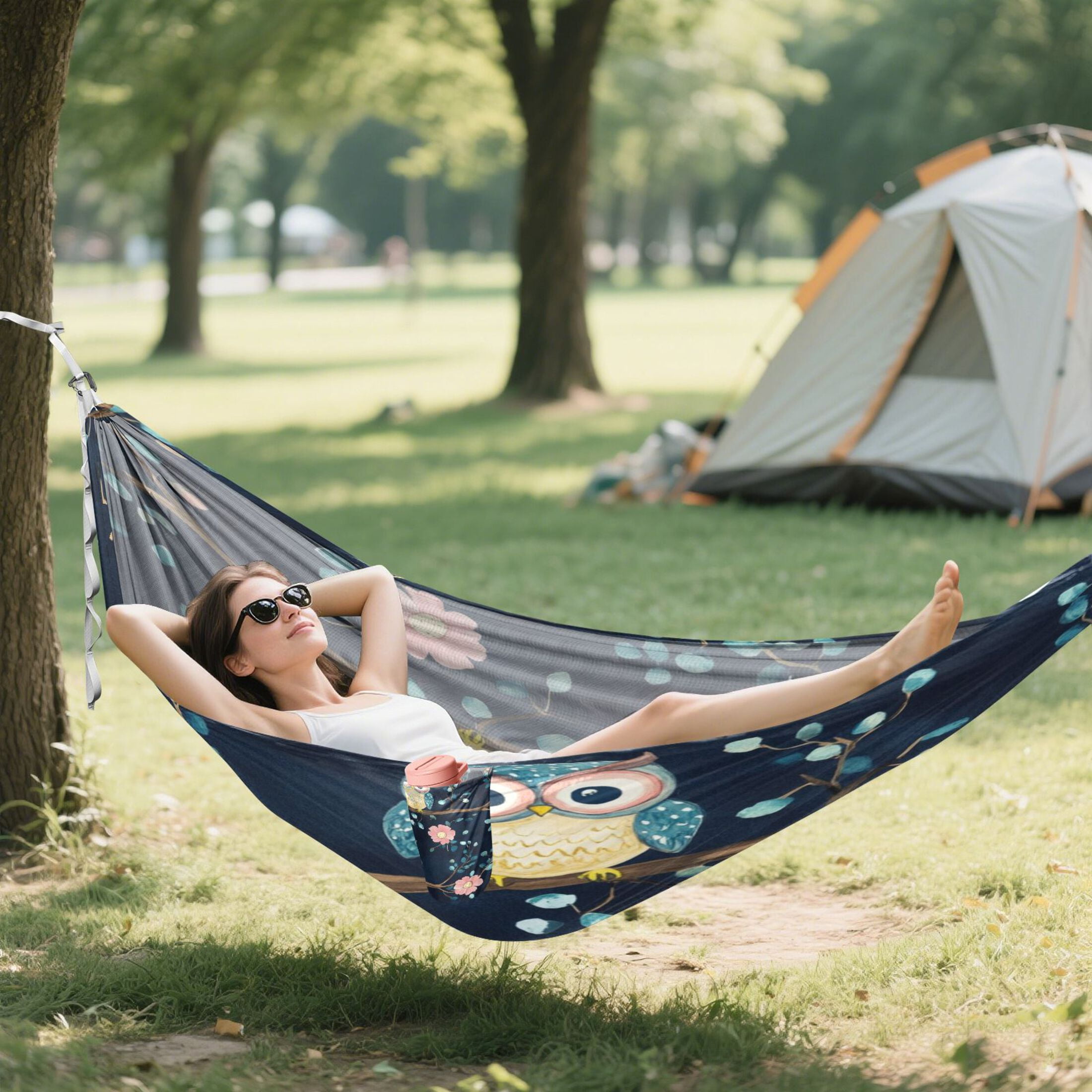 Hammock Camping Hammock Nylon Portable Hammock Travel Camping Hammock Cute Cartoon Owl