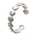 thumbnail image 4 of Brass Cuff Bangles for Women Shell Shape Platinum Inner Diameter: 2-1/4~2-3/8 inch(5.6~6.1cm) Brass, 4 of 5