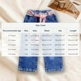 thumbnail image 3 of BRGZLK Girls Pineapple Jeans Soft Elastic Waist Comfortable Kids Jeans Spring Summer Casual Wear Outside Elastic Waist Pants Blue D 4-5 Years, 3 of 5