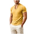thumbnail image 3 of Akiihool Shirts for Men Oversized Mens T Shirt Graphic Short Sleeve Casual Fashion Workout Tee Shirts T Shirt Yellow,XXXXL, 3 of 8