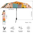 thumbnail image 3 of FORMRS Travel Umbrella Folding Auto Open Close Windproof Rain UV Protection, Orange Cityscape Painting, 3 of 8