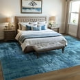 thumbnail image 3 of Lochas Fluffy Area Rug Modern Abstract Rugs Soft Carpet for Living Room Bedroom Home Decor,6'x9',Blue, 3 of 7