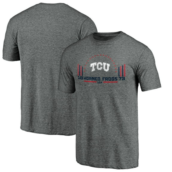 Men's Heathered Gray TCU Horned Frogs Team Freedom Tri-Blend T-Shirt