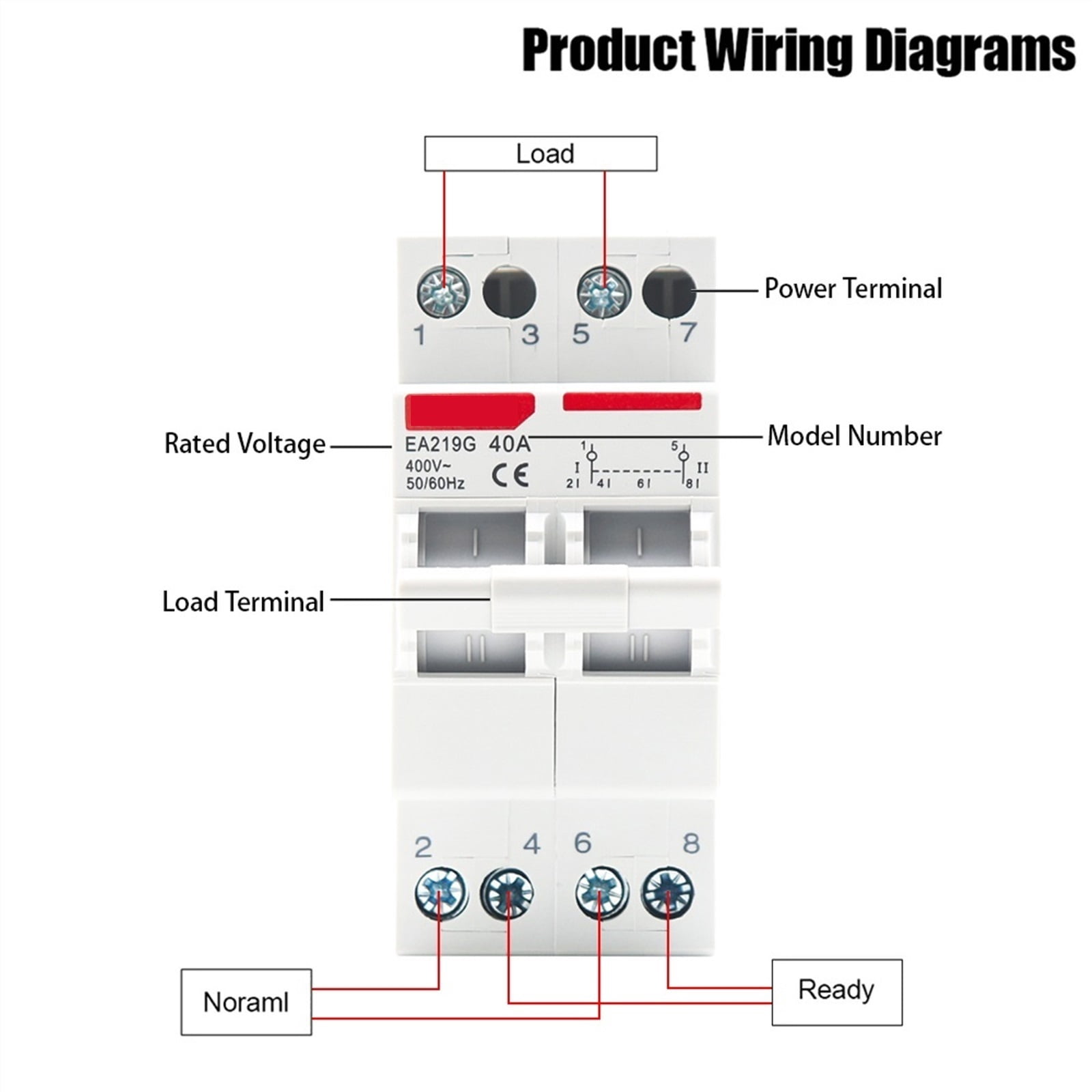 circuit breaker 2P 40A 63A AC 230V 400V Dual Power Manual Transfer Interlock Circuit Breaker Din Rail Isolating Discounnecting Switch