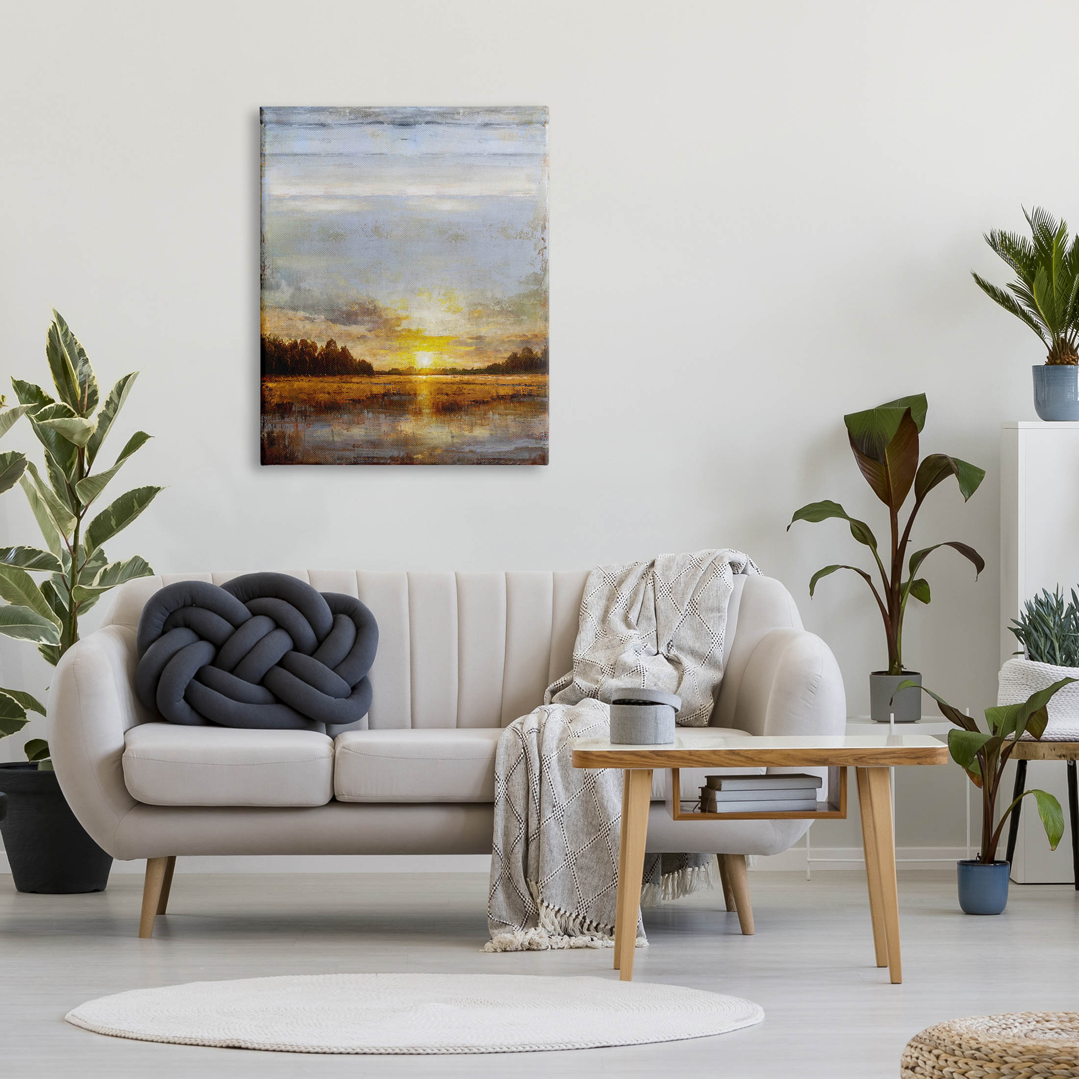 Stupell Industries Weathered Sunset Nature Scenery Graphic Art Gallery Wrapped Canvas Print Wall Art, Design by Eric Turner