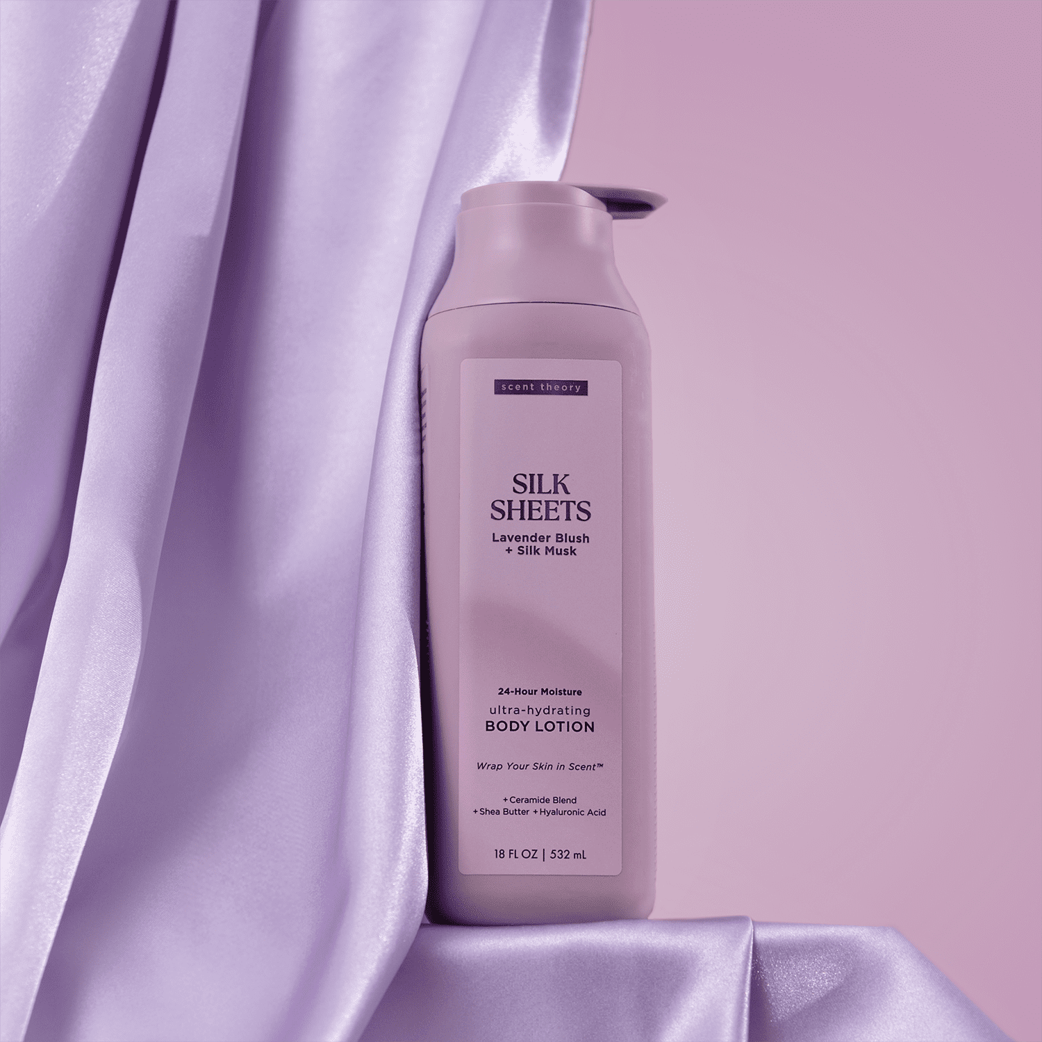 Scent Theory Body Lotion with Shea Butter, All Skin Types, Silk Sheets, 18 fl oz