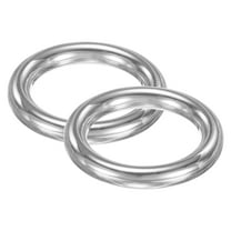 Uxcell 2-Pack Curtain Grommets, 1 Inch Inner Diameter Plastic Curtain Rings Clip Eyelet Rings Nanoscale Low Noise Roman Ring for Windows/Fabric, Home Drapes Grommets [Silver]