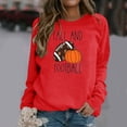 thumbnail image 1 of EQWLJWE Chandails en Molleton de Football Surdimensionnés pour Femmes Manches Longues Col Rond Chandails en Molleton Automne et Imprimé Citrouille Maillot Chandails en Molleton Costumes d'Halloween Hauts d'Entraînement pour Femmes, 1 of 5