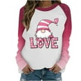 thumbnail image 3 of Kilaqueen Valentines Day Oversized Sweatshirt for Women Fashion Gradient Printed Long Sleeve Shirts Y2k Loose Fitness Raglan Shirt Heart Graphic Holiday Pullover Blouse, 3 of 6