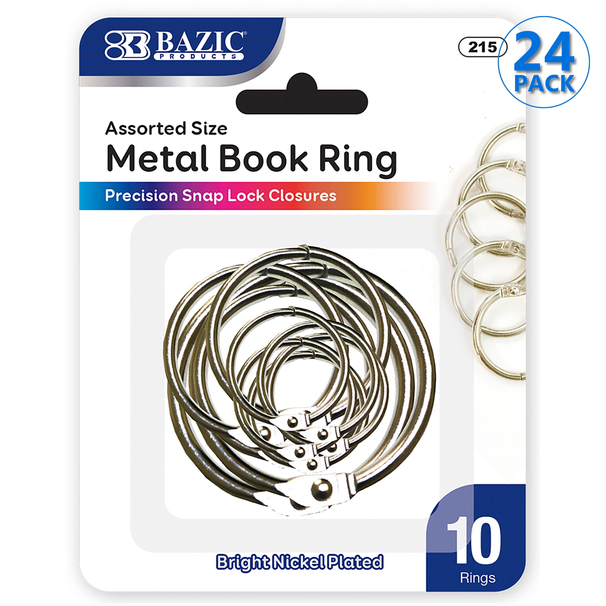 Notebook Album Metal Binder Hinge Snap Loose Leaf Ring Silver Tone 40pcs 