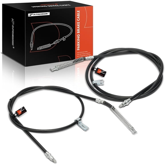A-Premium Rear Driver and Passenger Side Parking Brake Cable Assembly Compatible with Chevrolet & GMC Models: Silverado 1500 Classic, Silverado 2500, Sierra 1500 Classic, Sierra 2500, 2-PC Set
