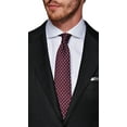 thumbnail image 3 of Mens Side Vent 2-piece Black Cotton Modern Fit Suit Luciano, 3 of 7