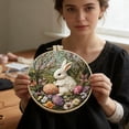 thumbnail image 1 of Easter Bunny Embroidery For Beginners DIY Art With Threads Needle And Pattern, 1 of 5