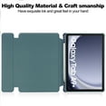 thumbnail image 3 of ELEHOLD Leather Protective Case for Samsung Galaxy Tab A9 Plus  11.0",Clear Back Case Multi-Angle Kickstand 360° Rotating Swivel Stand Function Protective Shockproof Cover for Samsung Tab A9+,Green, 3 of 6