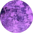 thumbnail image 1 of Ahgly Company Indoor Round Oriental Purple Industrial Area Rugs, 8' Round, 1 of 4