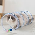 thumbnail image 4 of sunsanly Cat Tunnel Toy Foldable Interactive Self Play Cat Hunting Spiral Tunnel Toy with Plush And Feather Toys for Indoor Cats Decompression Spring Kitten Toys, 4 of 7