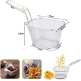 thumbnail image 2 of 1 cesta para freír de acero inoxidable, pequeña cesta individual de presentación para freír, cesta rectangular profesional para freidora para pollo frito, aros de cebolla, camarones Sincero Electrónica, 2 of 5