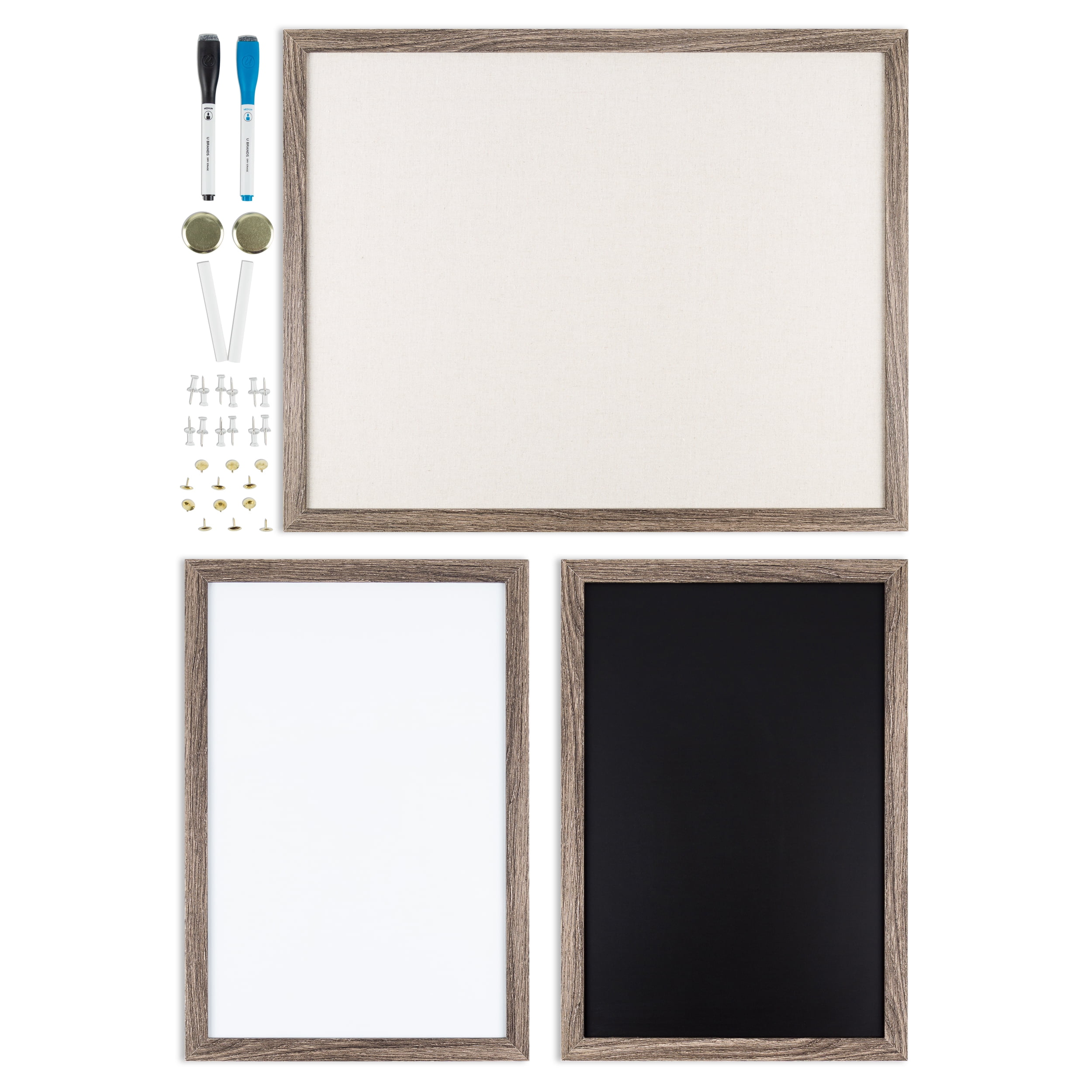 3-Pack Silver Square MDF Photo Frame 