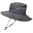 thumbnail image 6 of Janrevotw Summer Sun Hat Outdoor Uv Fishing Cap Wide-Brim Foldable Beach Fisherman Hat With Ponytail Hole, 6 of 8
