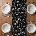 thumbnail image 4 of Table Runner 72 Inches Long for Kitchen Dining, Black Spring Floral Dresser Scarf Farmhouse, Dining Table Decorations for Wedding/Parties, Flowers Botanical Elegant Pastoral 18 x 72 In, 4 of 8