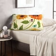 thumbnail image 6 of Gukieu Sunflowers And Butterflies Print Plush Pillow Cover, Hidden Zipper Pillow Protector without Pillow Core, Suitable for Bedroom, Office, Car Decoration-20"x30", 6 of 6