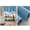 Blue, variant on High-Precision Blackout Roman Blinds, Solid Color Blackout Valance, Extra Wide Short Valance Curtains, Light Filtering Window Treatment for Kitchen Living Room Bathroom, Rod Pocket Top Curtain