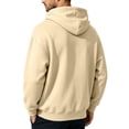 thumbnail image 4 of Mens Zip Up Hoodie Long Sleeve Fleece Casual Hooded Sweatshirts Athletic Full Zip Jacket with Pockets Camel L, 4 of 7