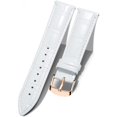 thumbnail image 1 of AVEKI Genuine Leather Replacement Bracelet Multicolor Waterproof for Men Women, GR-White (19mm), 1 of 5