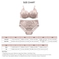 thumbnail image 5 of Conjuntos de bragas y sujetador para mujer, 2 uds., conjuntos de lencería de encaje, ropa interior acolchada cómoda para mujer, 5 of 5