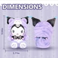 thumbnail image 2 of Cute Kuromi Plush Toy 10 inch Animal Soft Stuffed My Melody Doll Kawaii Anime Cartoon for Kids Fans Purple, 2 of 4