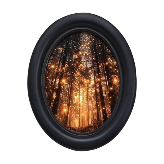 BBilaBu Oval Picture Frames,Wooden Wall Hanging Picture Frames,for Home Office Wall Decor