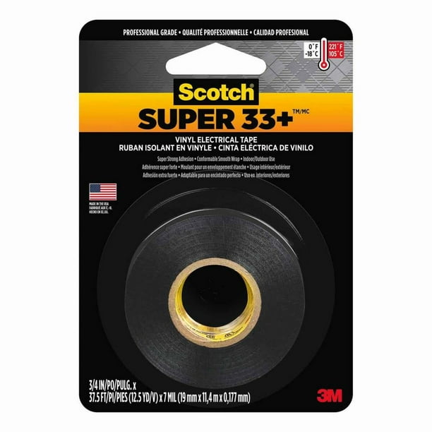 Cinta Eléctrica Scotch Negro 1.9Cmx11.4M Vinil 600V