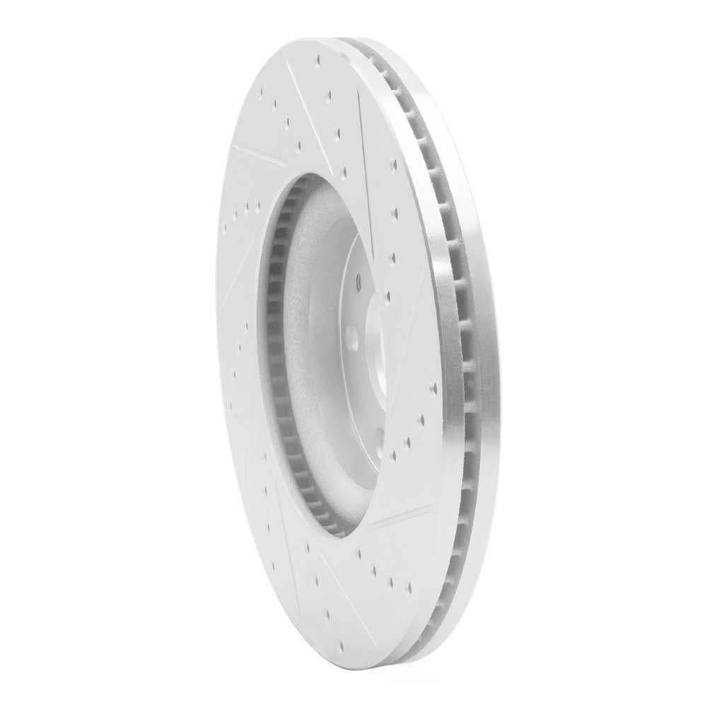 Dynamic Friction Company 631-54073L DFC Brake Rotor - Drilled And Slotted - Silver