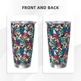 thumbnail image 3 of Lsque Mario Pattern 20oz Car Cup with Lid and Straw, Insulated Coffee Cup with Straw Topper, Spill Proof Travel Coffee Mug, Stainless Steel Tumble, 3 of 8