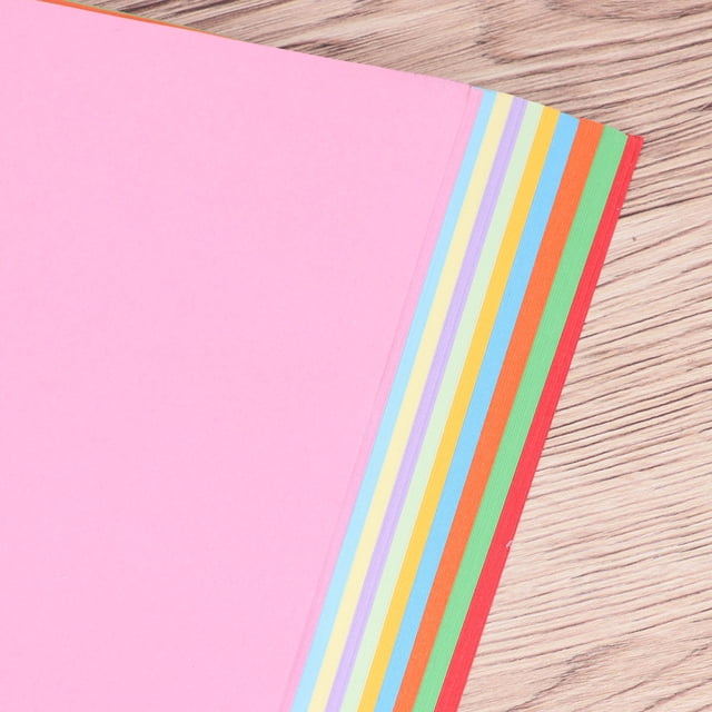 OULII 100Pcs Construction Paper Sheets in Assorted Colors for Paper Folding and Creative Handwork