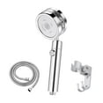 thumbnail image 1 of Graflsoa Pomme de Douche Rotative à 360° à Double Face F1-A Turbo Boost Argentée avec Interrupteur Marche/arrêt Pause, Ensemble de Douche ABS Haute Pression (Inclut Tuyau de 1,5 m et Support en Aluminium Spatial), 1 of 7
