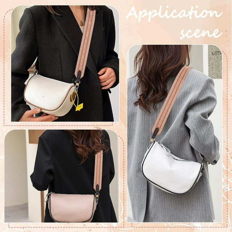 Wide Purse Strap 39.4 Inch Cotton Crossbody Shoulder Strap Replacement Striped Pattern Long Camera Bag Strap 2 Inch Wide Handbag Guitar Strap for Messenger Bag Satchel Clutch Bags Brown Walmart