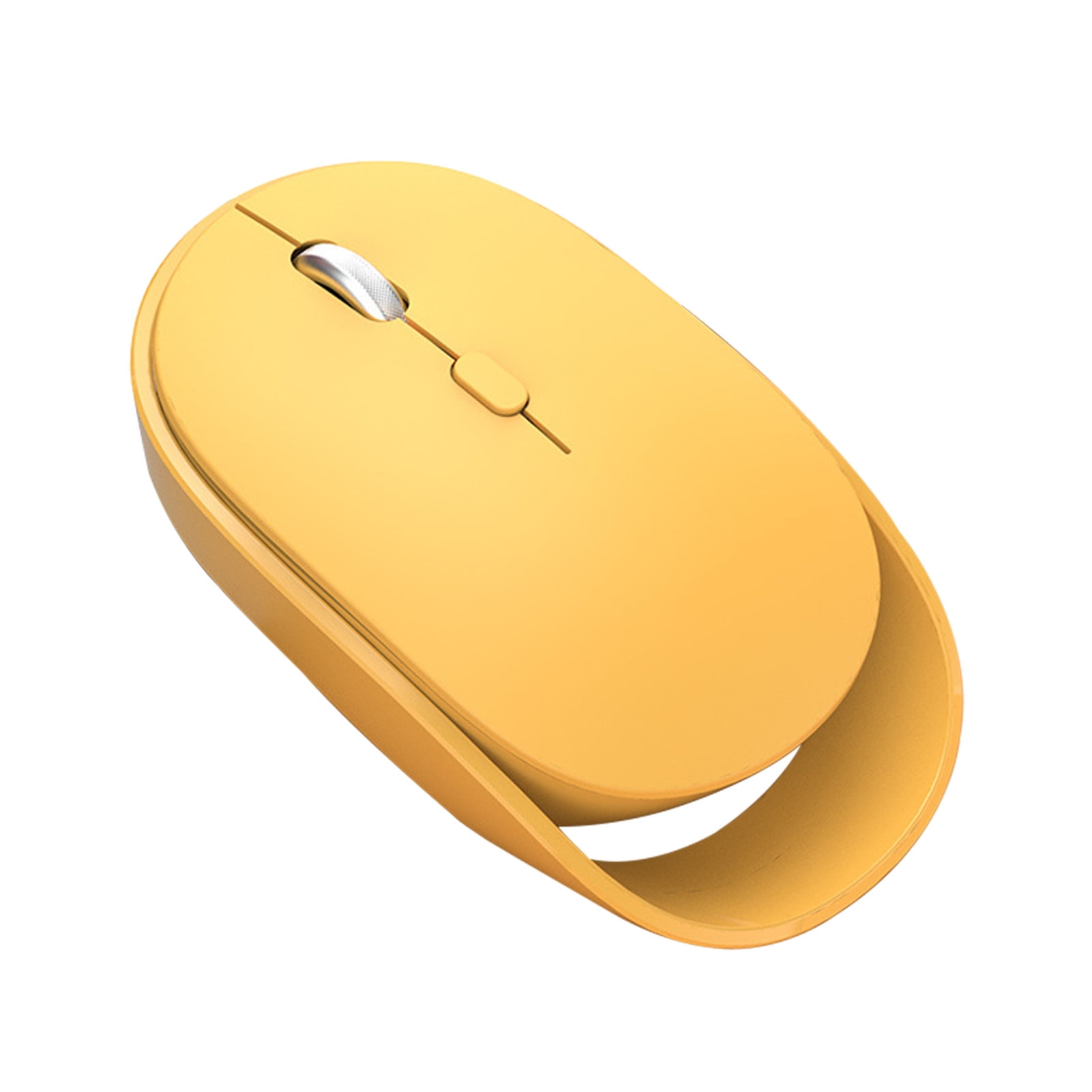 Wireless Mouse Yellow Portable 2.4G 1600DPI High Precision Optical Mouse with 10 Transmission Distance for PC Desktop Laptop Notebook Computer 