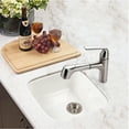 thumbnail image 3 of Houzer Platus 19 in White Fireclay Undermount Square Single Bowl Bar Sink - PTB-1919 WH, 3 of 9