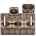 thumbnail image 5 of Whosucclay Southwestern Geometric Pattern Quilted Seat Covers, 4 Convenient Pockets Towel Blanket for Club Car Ds Precedent Tempo EZGO, Soft 51.18 x 30.3 inches, 5 of 9