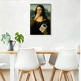 thumbnail image 2 of "Mona Lisa Toilet Paper" Canvas Wall Art, Funny Parody Classic Art Decor, Humorous Bathroom Artwork for Home, Ready to Hang Multiple Sizes, 2 of 5