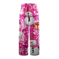 thumbnail image 4 of SonxaHe Little Girl's Pants Christmas Cartoon Print Fleece Warm Homewear Trousers Kids Flannel Soft Cozy Nightwear Pants Pink,Sized 6-7, 4 of 4