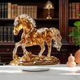 thumbnail image 2 of HuiXinOu 2026 Year of the Horse 2D Acrylic Ornament, Tabletop Decoration Car Rearview Mirror Hanging Pendant, Chinese Zodiac New Year Gift, Home Office Desk Decor, 2 of 7