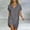 Gray, variant on Women's V-Neck Short Sleeve Loose T-Shirt Dress for Casual Summer Beach Wear