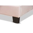 thumbnail image 5 of Baxton Studio Tamira Lit Moderne et Contemporain en Velours Rose Clair Taille Simple, 5 of 5