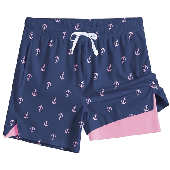 REDESS Mens Swim Trunks with Liner, Mens Athletic Running Workout Shorts 6" Inseam, Sizes S-2XL