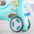 thumbnail image 7 of Rocking Horse for Kids, Balance Riding Horse with 4 Wheels, Toddler Ride on Toy with Push Handle for Boys & Girls, Ages 12 Months to 3 Years, Blue, 7 of 7